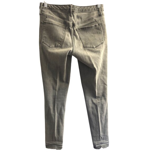 MOSSIMO- WOMENS GREY HIGH RISE JEGGINGS POWER STRETCH JEANS DISTRESS HEM SIZE 4 - Picture 2 of 6